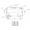 Druckluftkessel 90 L liegend  - 11 bar mit  breiter Konsole 2 stufig OHN