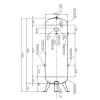 Druckluftkessel 270 L stehend - 16 bar verzinkt AD2000